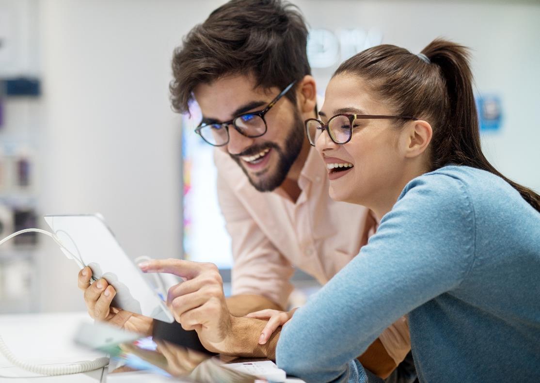 Business owners working together at a computer